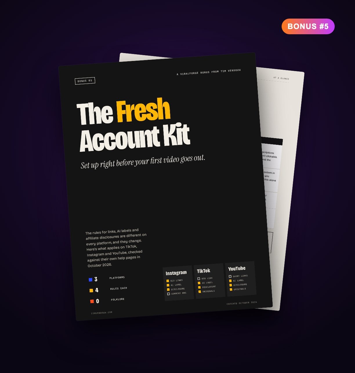The Fresh Account Kit